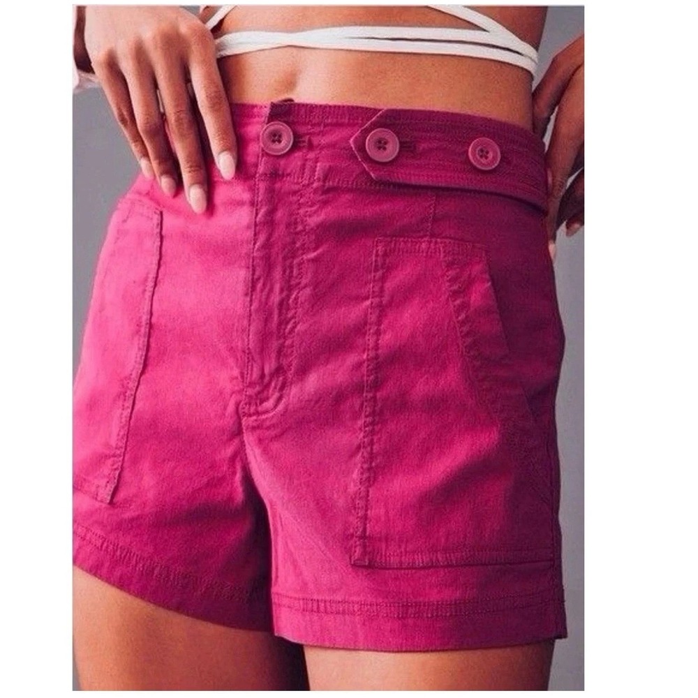 NWT Anthropologie, Maeve Colette Sailor Shorts, Pink, Sz 6, $78 MSRP